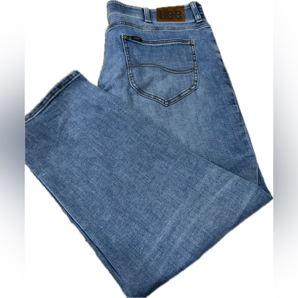Lee Extreme Motion Straight Fit Tapered Leg Blue Jean‎ Men Size Actual 40x30 EUC